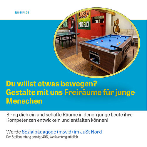 Gestalte Freiräume für junge Menschen! Wir suchen für unser Jugend- und Stadtteilhaus Nord in Sindelfingen eine... Gestalte Freiräume für junge Menschen! Wir suchen für unser Jugend- und Stadtteilhaus Nord in Sindelfingen eine...